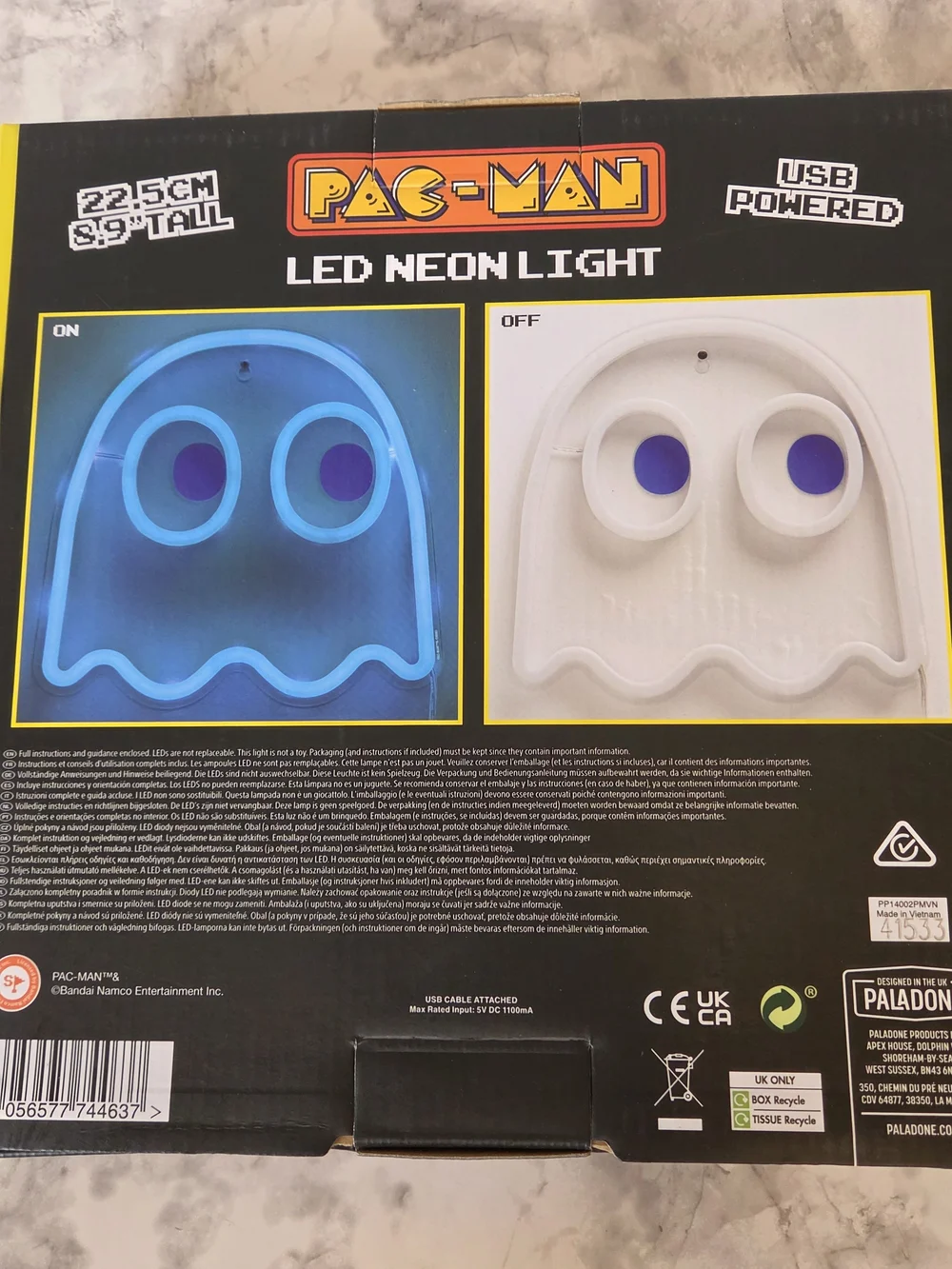 Pac-Man Blue Ghost LED Neon Light - NIB